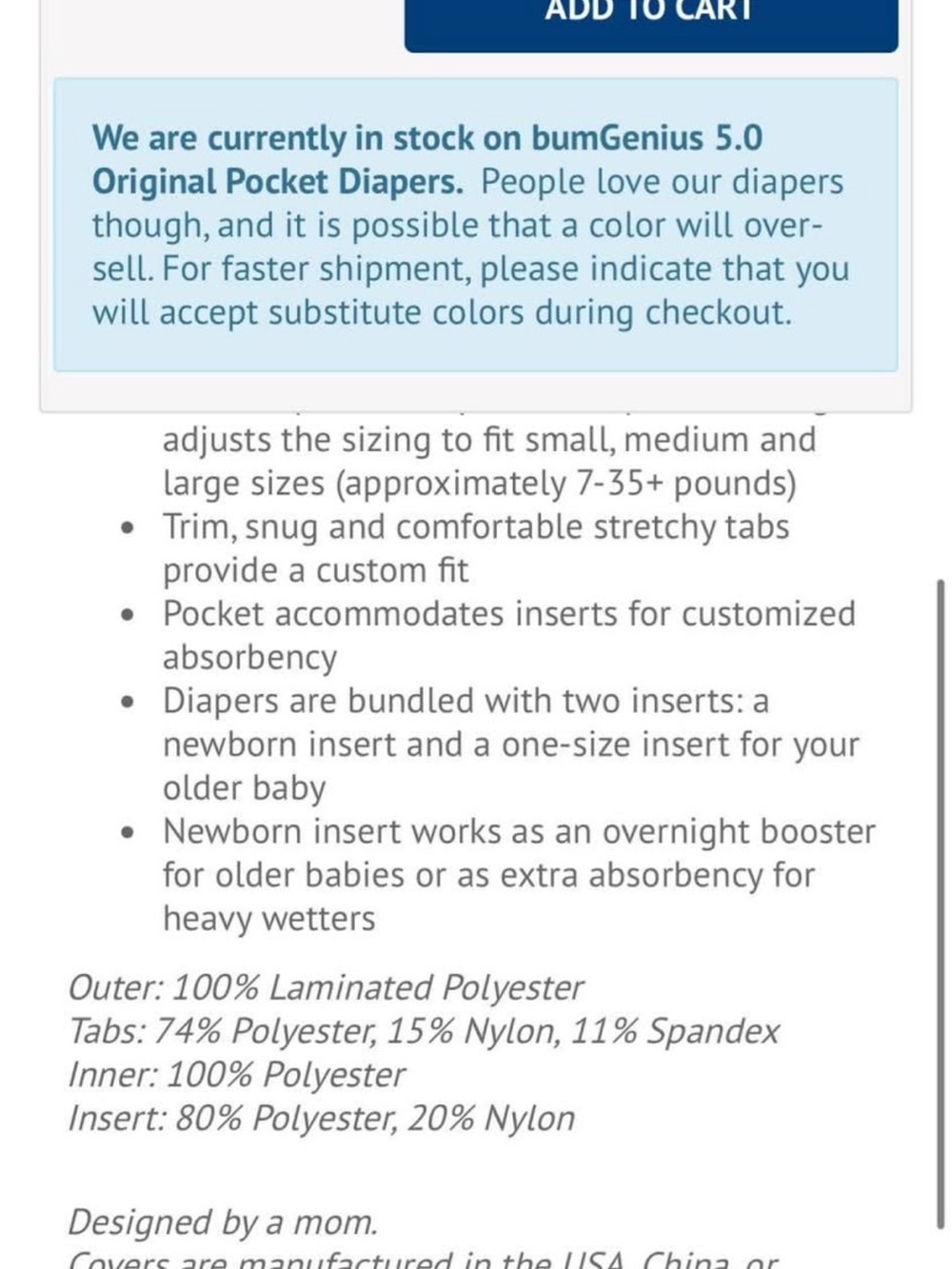 bumGenius Freetime™
2.0 All-In-One One-
Size Cloth
Diaper - Picture 11 of 11